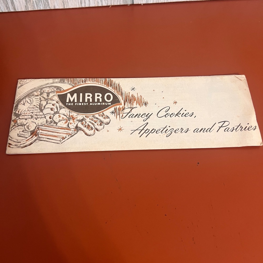 Vtg Mirro Cooky-Pastry Press Recipe Booklet Fancy Cookies Appetizers 550-0070